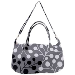 Abstract Nature Black White Removable Strap Handbag