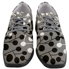 Abstract Nature Black White Women Heeled Oxford Shoes by Maspions