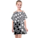 Abstract Nature Black White Kids  One Piece Chiffon Dress View1