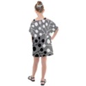 Abstract Nature Black White Kids  One Piece Chiffon Dress View2