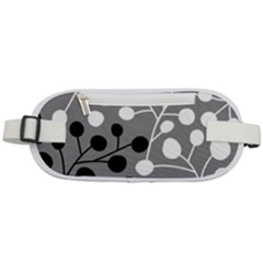 Abstract Nature Black White Rounded Waist Pouch