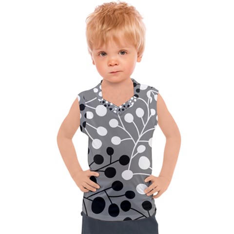 Abstract Nature Black White Kids  Sport Tank Top by Maspions