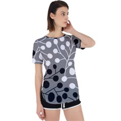 Abstract Nature Black White Perpetual Short Sleeve T-shirt