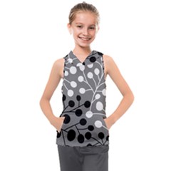 Abstract Nature Black White Kids  Sleeveless Hoodie