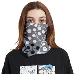 Abstract Nature Black White Face Covering Bandana (two Sides)