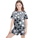 Abstract Nature Black White Kids  T-Shirt And Sports Shorts Set View1