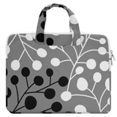 Abstract Nature Black White Macbook Pro 13  Double Pocket Laptop Bag