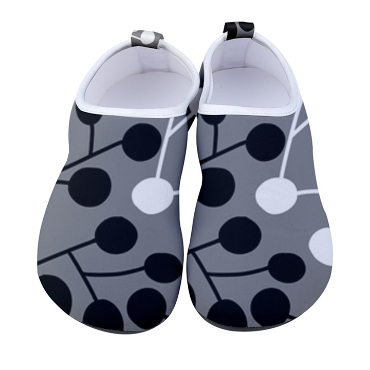 Abstract Nature Black White Women s Sock-Style Water Shoes