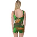 Leaves Foliage Pattern Oak Autumn One Piece Boyleg Swimsuit View2