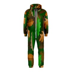 Leaves Foliage Pattern Oak Autumn Hooded Jumpsuit (kids)