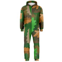 Leaves Foliage Pattern Oak Autumn Hooded Jumpsuit (men)