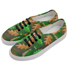 Leaves Foliage Pattern Oak Autumn Women s Classic Low Top Sneakers