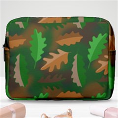 Leaves Foliage Pattern Oak Autumn Make Up Pouch (large) by Maspions