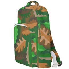 Leaves Foliage Pattern Oak Autumn Double Compartment Backpack