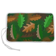 Leaves Foliage Pattern Oak Autumn Pen Storage Case (l)