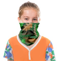 Leaves Foliage Pattern Oak Autumn Face Covering Bandana (kids) by Maspions