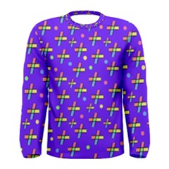 Abstract Background Cross Hashtag Men s Long Sleeve T-shirt