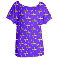 Abstract Background Cross Hashtag Women s Oversized T-shirt