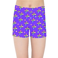 Abstract Background Cross Hashtag Kids  Sports Shorts by Maspions