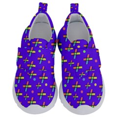 Abstract Background Cross Hashtag Kids  Velcro No Lace Shoes