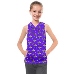 Abstract Background Cross Hashtag Kids  Sleeveless Hoodie