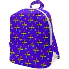 Abstract Background Cross Hashtag Zip Up Backpack by Maspions