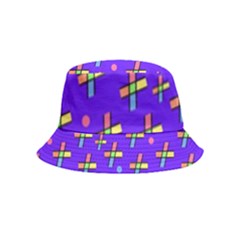 Abstract Background Cross Hashtag Inside Out Bucket Hat (kids)