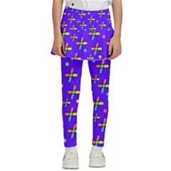 Abstract Background Cross Hashtag Kids  Skirted Pants