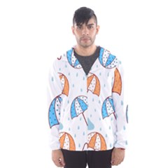 Rain Umbrella Pattern Water Men s Hooded Windbreaker