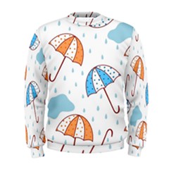 Rain Umbrella Pattern Water Men s Sweatshirt