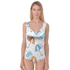 Rain Umbrella Pattern Water Princess Tank Leotard 