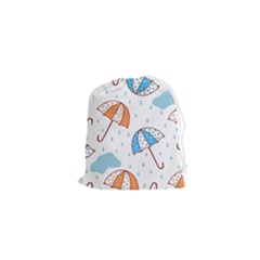 Rain Umbrella Pattern Water Drawstring Pouch (xs)