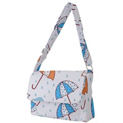 Rain Umbrella Pattern Water Full Print Messenger Bag (s)