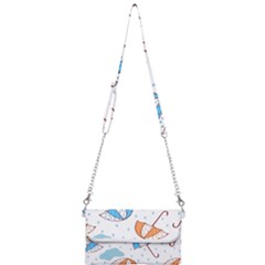 Rain Umbrella Pattern Water Mini Crossbody Handbag