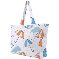 Rain Umbrella Pattern Water Simple Shoulder Bag