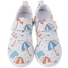 Rain Umbrella Pattern Water Women s Velcro Strap Shoes