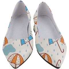 Rain Umbrella Pattern Water Women s Block Heels 