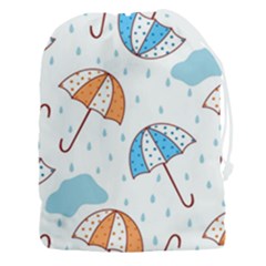 Rain Umbrella Pattern Water Drawstring Pouch (3xl)