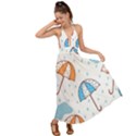 Rain Umbrella Pattern Water Backless Maxi Beach Dress View1