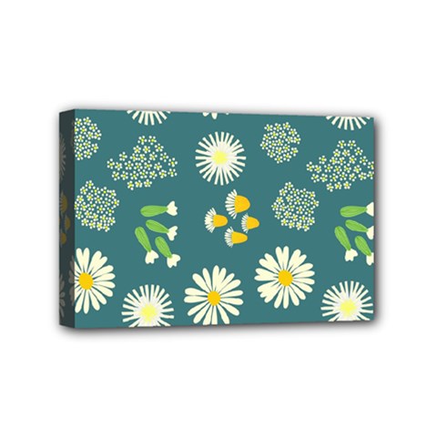 Drawing Flowers Meadow White Mini Canvas 6  X 4  (stretched)