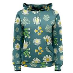 Drawing Flowers Meadow White Women s Pullover Hoodie