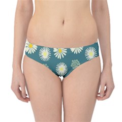 Drawing Flowers Meadow White Hipster Bikini Bottoms