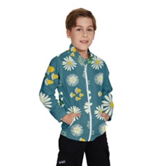 Drawing Flowers Meadow White Kids  Windbreaker