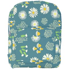 Drawing Flowers Meadow White Full Print Backpack