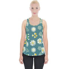 Drawing Flowers Meadow White Piece Up Tank Top