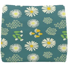 Drawing Flowers Meadow White Seat Cushion by Maspions