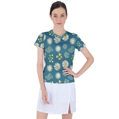 Drawing Flowers Meadow White Women s Sports Top