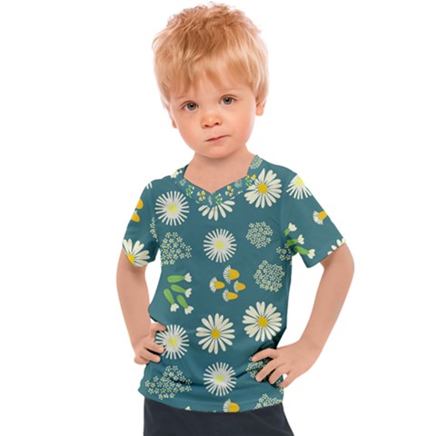 Drawing Flowers Meadow White Kids  Sports T-shirt by Maspions