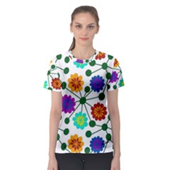 Bloom Plant Flowering Pattern Women s Sport Mesh T-shirt