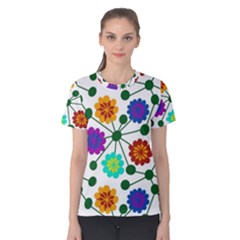 Bloom Plant Flowering Pattern Women s Cotton T-shirt